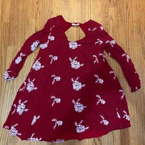 Red Floral Embroidered Altar’d State Dress